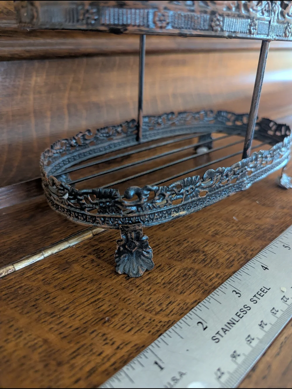 Ornate Metal Caddy Display Shelf Organizer